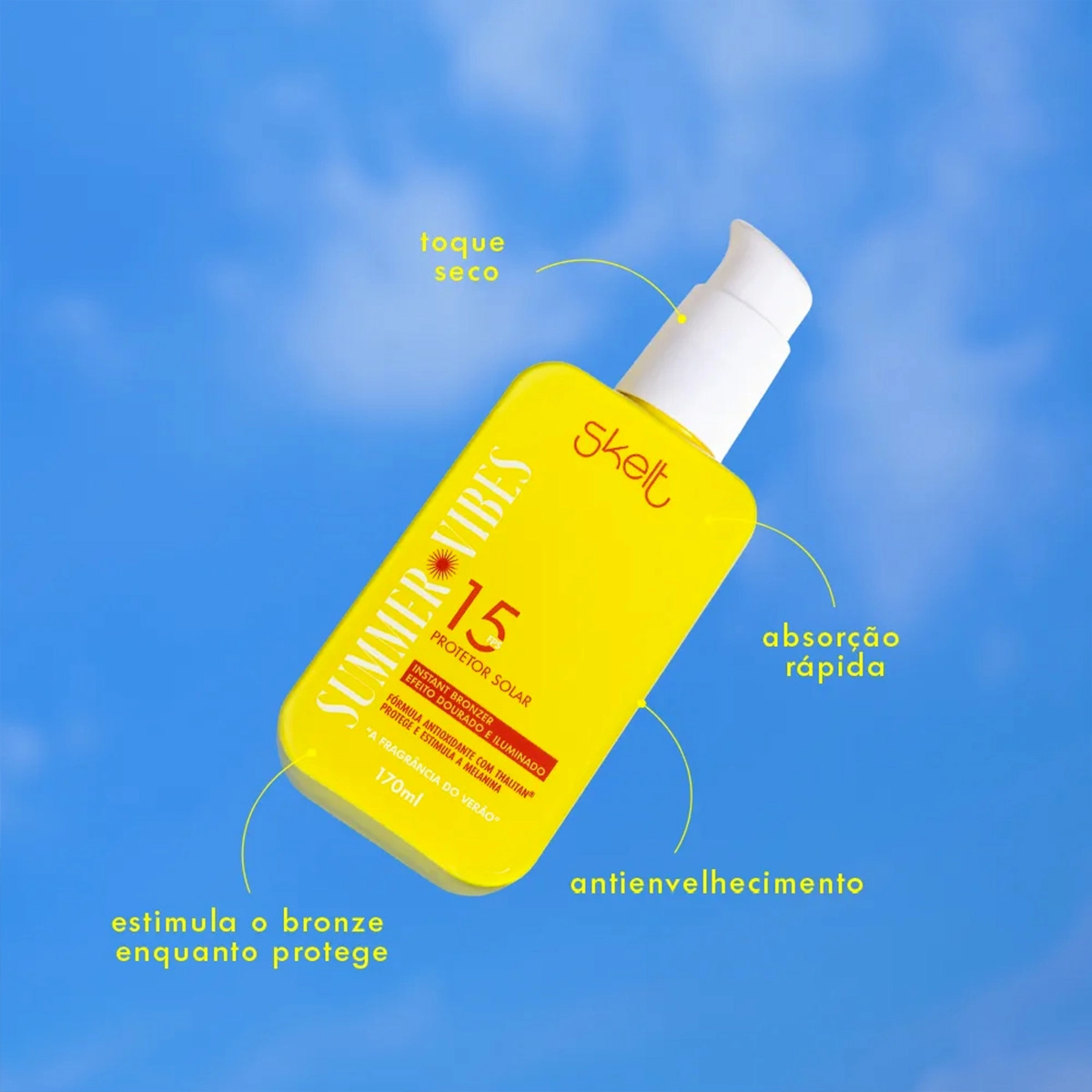 Produto: Kit Skelt Summer Vibes Bronzer FPS15 Acelerador Protetor Solar (2 produtos)