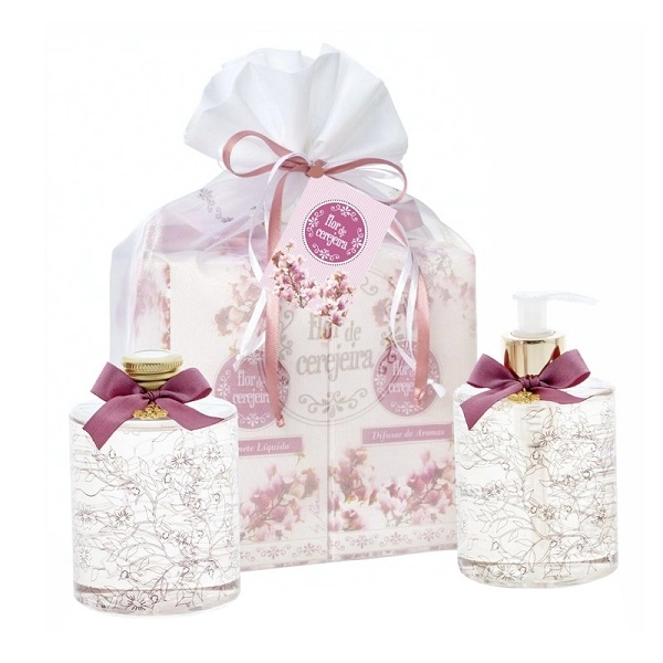 Sabonete Liquido e Difusor de Aromas Kit Flor de Cerejeira 1 Flora Vie Produto: Sabonete Liquido e Difusor de Aromas Kit Flor de Cerejeira 1 Flora Vie