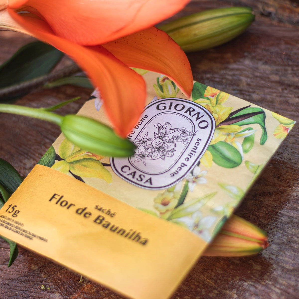 Produto: Sachê Perfumado Flor De Baunilha Giorno Casa 15g