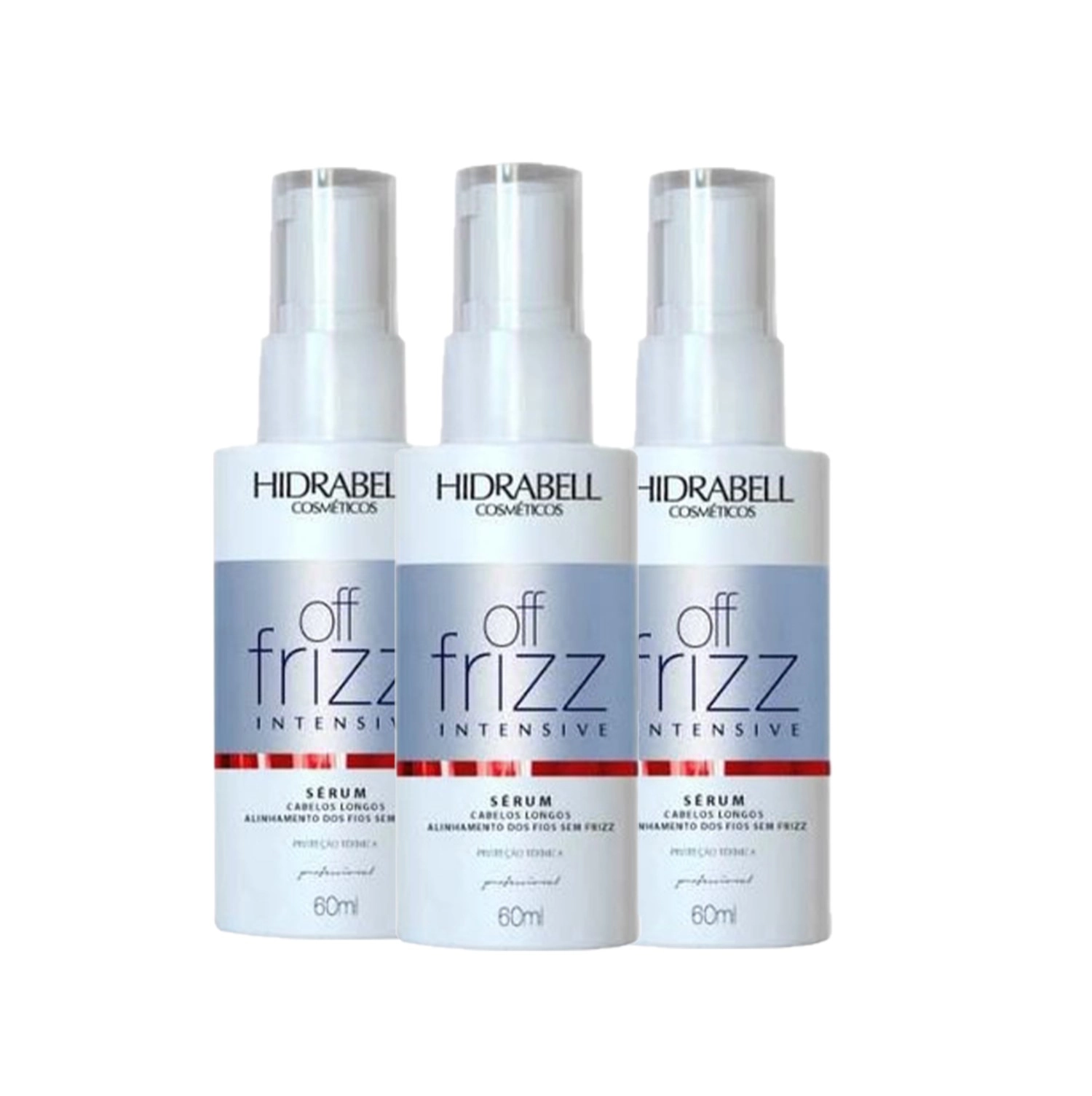 Kit Hidrabell Intensive Off Frizz- Sérum Reparador 60ml (3 unidades) Produto: Kit Hidrabell Intensive Off Frizz- Sérum Reparador 60ml (3 unidades)