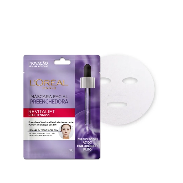 Produto: Máscara Facial Preenchedora Ácido Hialurônico L'Oréal Paris Revitalift 30g