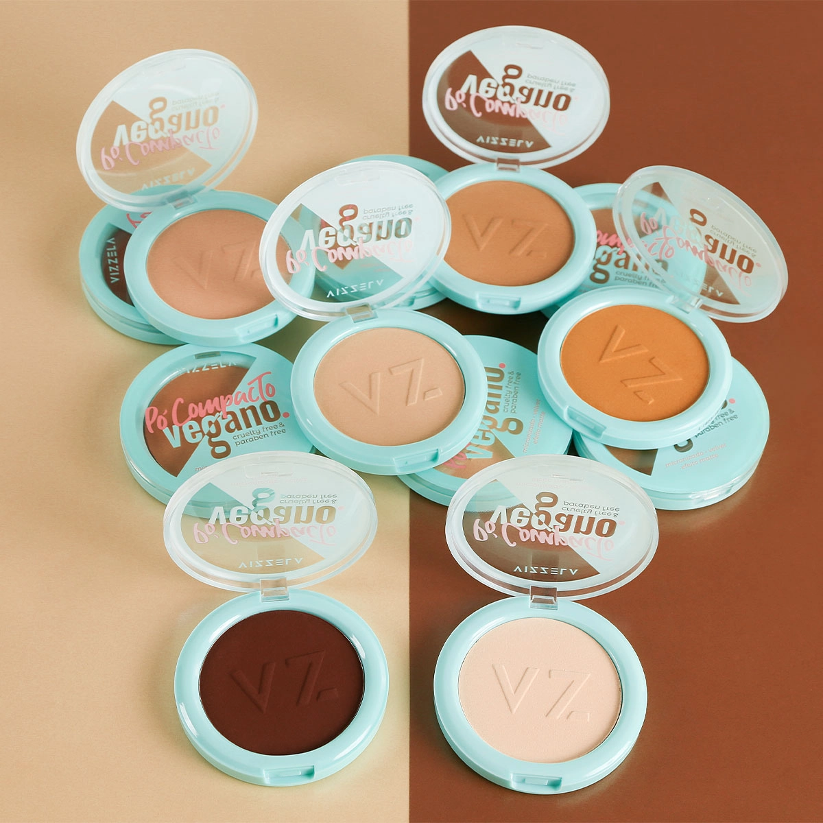 Produto Pó Compacto Vegano Matte Cor 5 Vizzela 9g