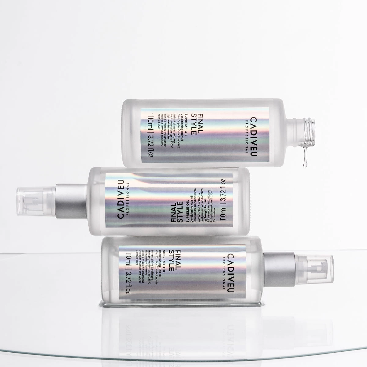 Produto: Kit Cadiveu Professional Final Style Óleo G Fluido Fixador e Spray Brilho (4 produtos)