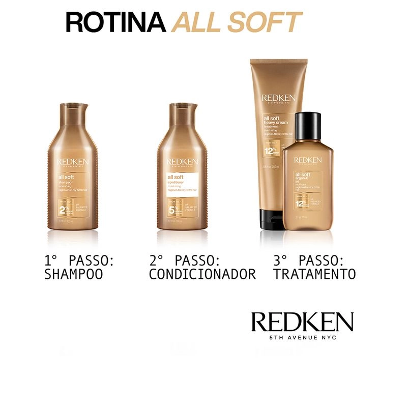 Shampoo Redken All Soft 300ml Produto Shampoo Redken All Soft 300ml