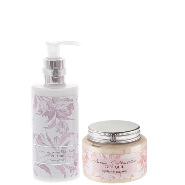 Produto: Locao Hidratante e Esfoliante Corporal Kit Just Girl Flora Vie