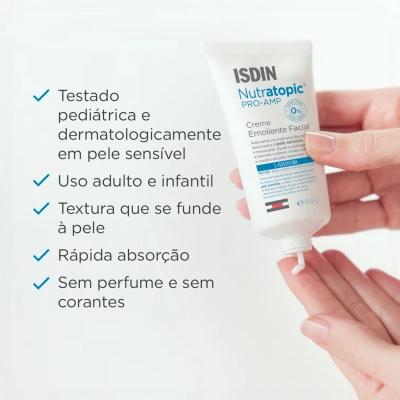 Creme Facial Nutratopic Pro-AMP ISDIN Pele Atópica 50,5g Produto Creme Facial Nutratopic Pro-AMP ISDIN Pele Atópica 50,5g