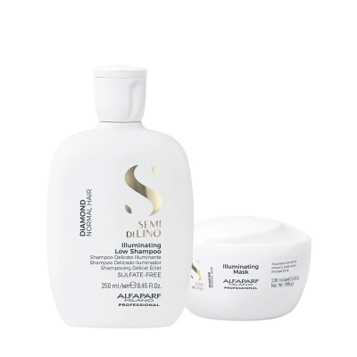 Produto: Kit Shampoo e Máscara Alfaparf Semi di Lino Diamond Illuminating 2 Produtos