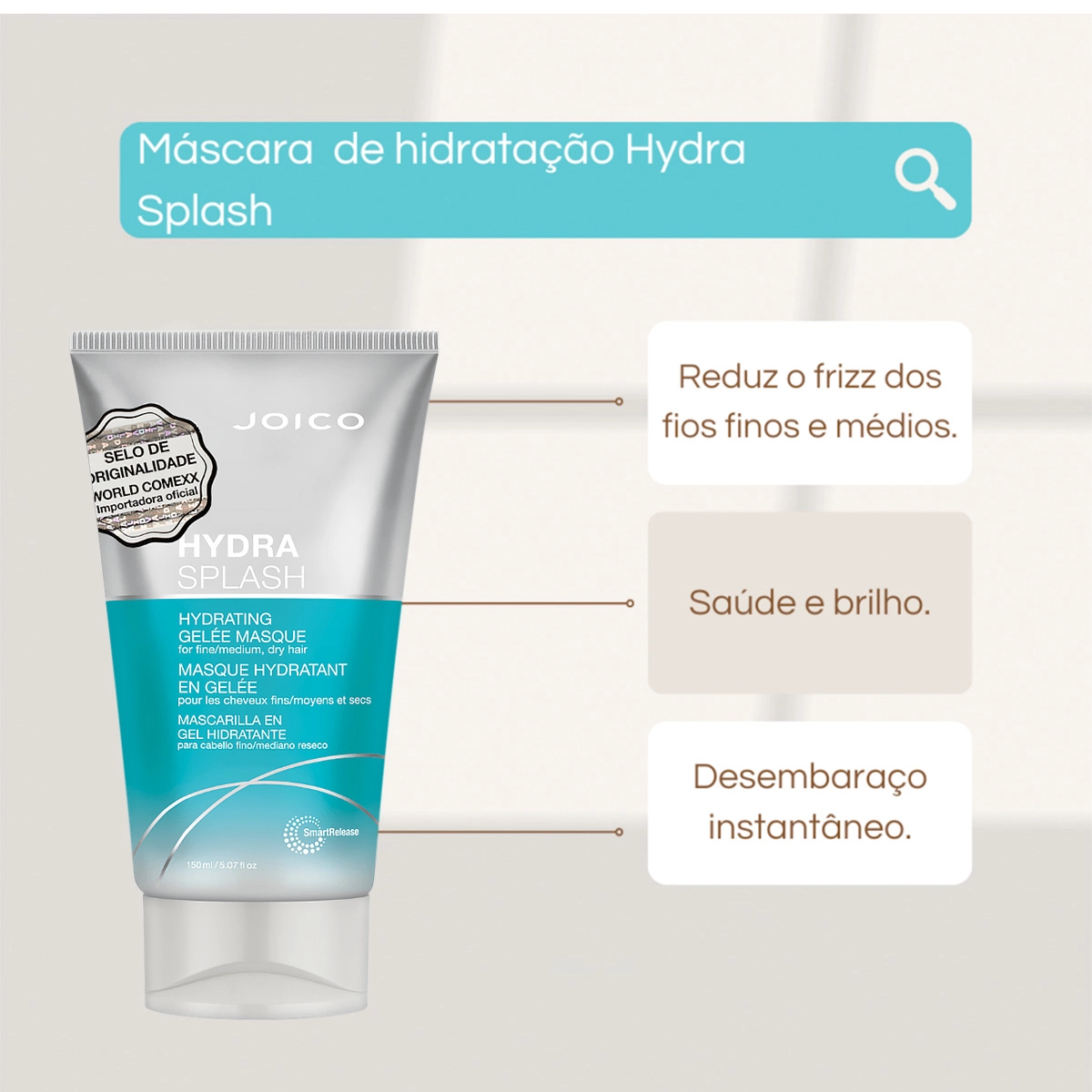 Produto: Kit Joico Hydra Splash Shampoo Máscara Leave-in (3 produtos)