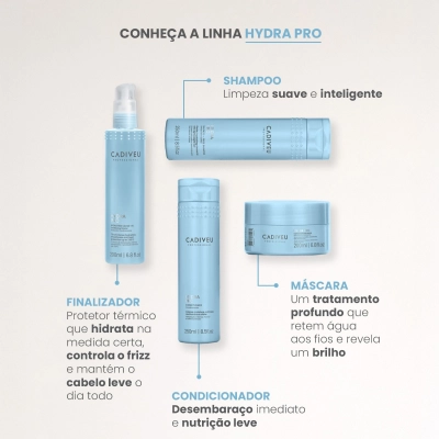 Kit Cadiveu Professional Hydra Pro Shampoo e Máscara Produto Kit Cadiveu Professional Hydra Pro Shampoo e Máscara