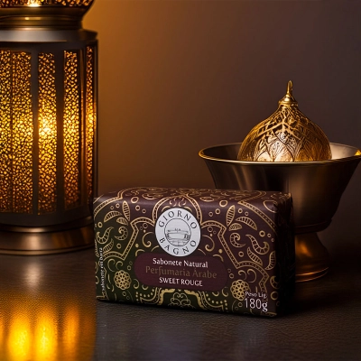 Produto: Sabonete Natural Sweet Rouge Giorno Perfumaria Árabe 180g