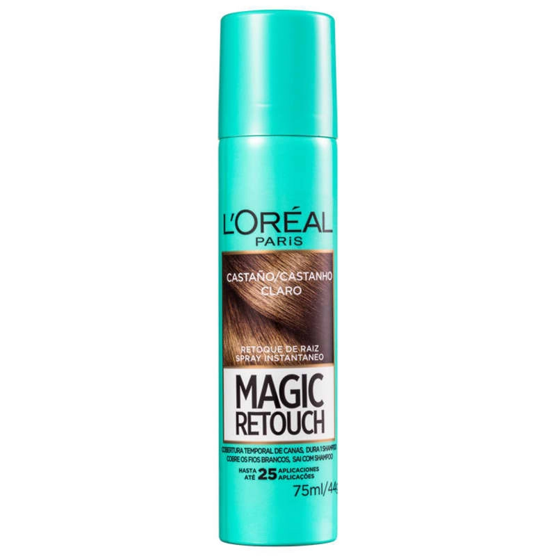 Produto: Corretivo de Raiz Spray Magic Retouch L'Oréal Paris Castanho Claro 75ml