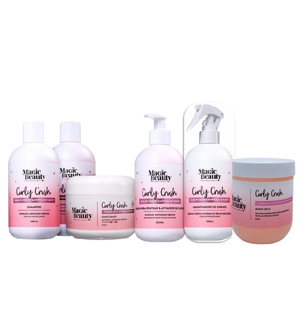 Produto: Magic Beauty Curly Crush Kit 3B a 4C Completo (6 Produtos)