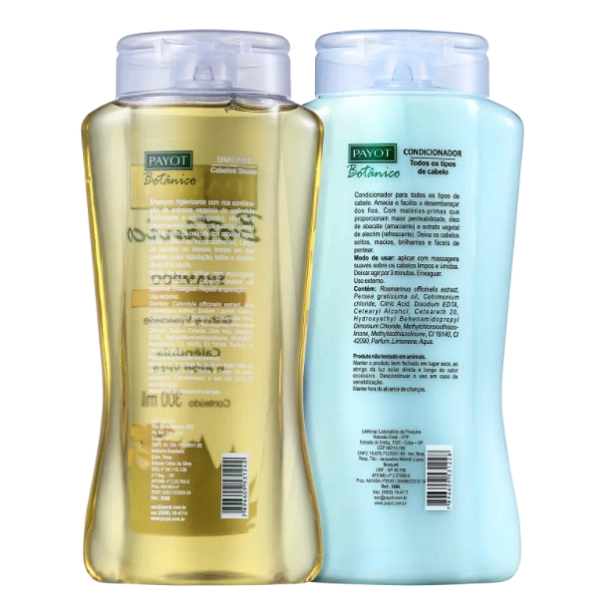 Produto: Kit Shampoo Calêndula Aloe Vera e Condicionador Alecrim Abacate Payot Botânico 300ml