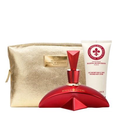 Produto: Kit Coffret Rouge Royal Marina De Bourbon Eau De Parfum 100ml Loção Hidratante 100ml Necessaire