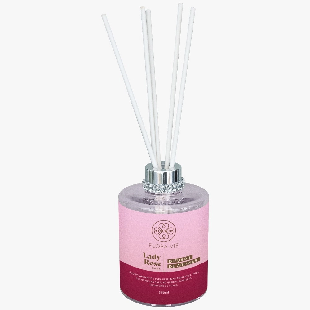 Flora Vie Lady Rose Difusor de Aromas 350ml Produto: Flora Vie Lady Rose Difusor de Aromas 350ml