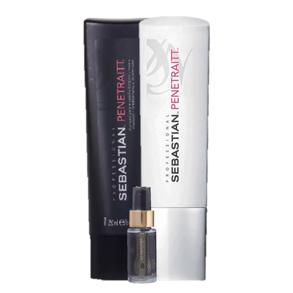 Produto Kit Shampoo e Condicionador Penetraitt 250ml e Óleo Dark Oil 30ml Sebastian Professional