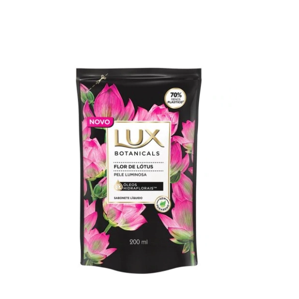 Lux Sabonete Líquido Flor de Lótus - Refil 200ml Produto: Lux Sabonete Líquido Flor de Lótus - Refil 200ml