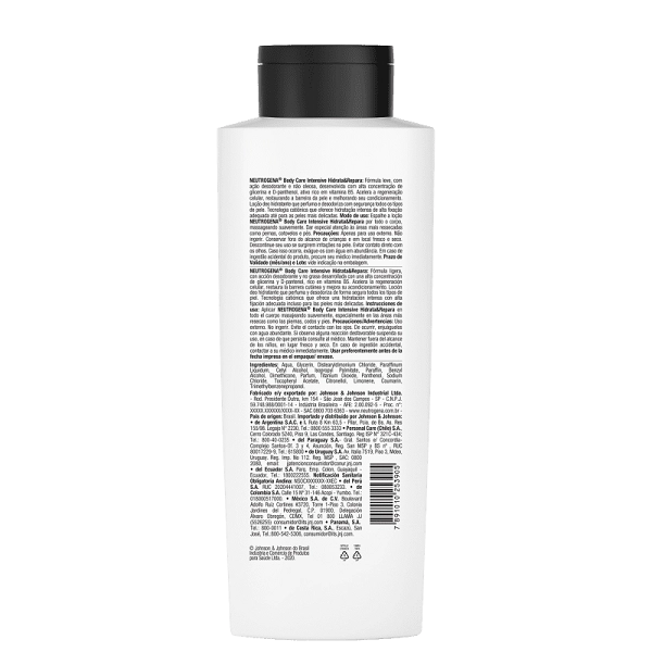 Produto: Creme Hidratante Corporal Hidrata E Repara Neutrogena Body Care Intensive 400ml