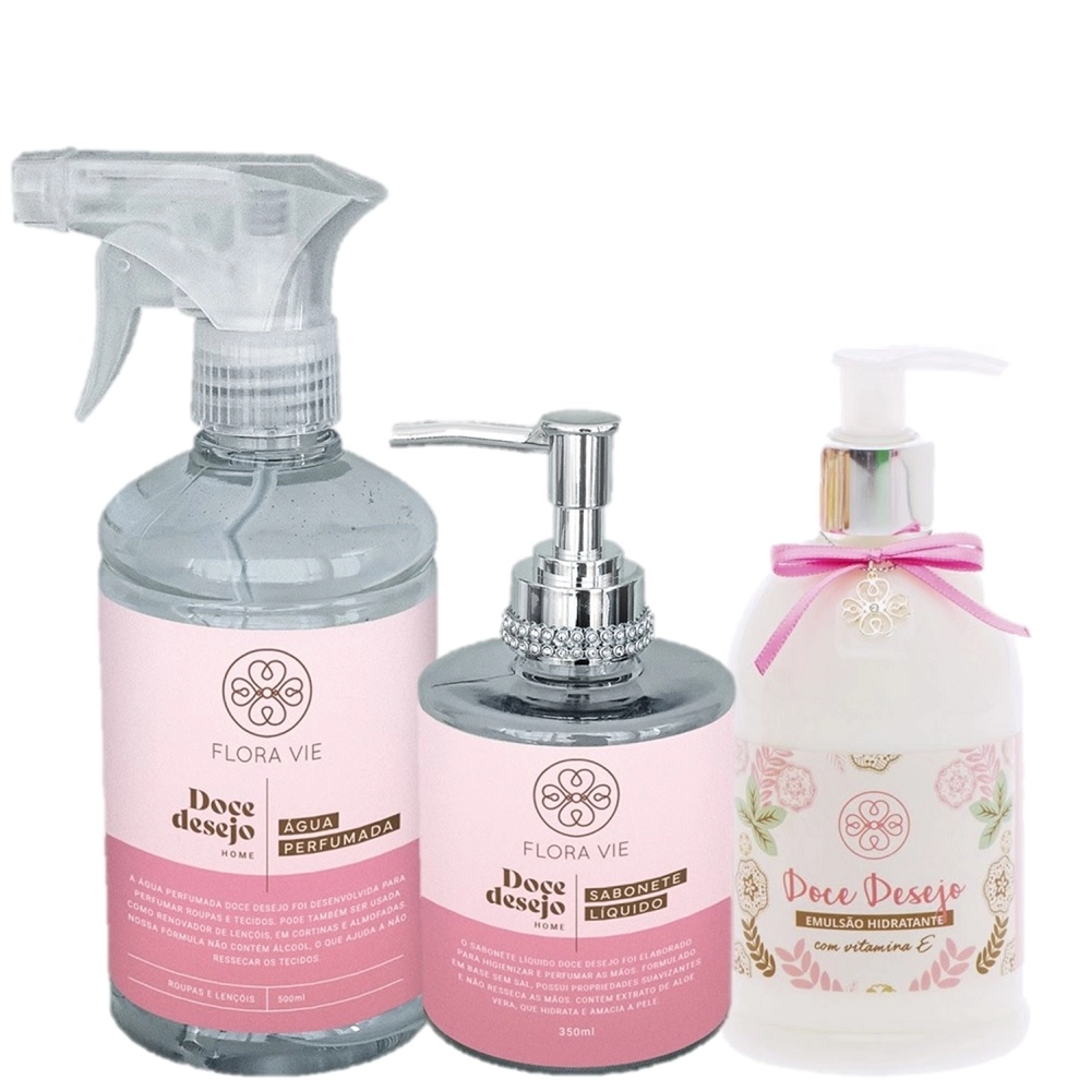 Produto: Kit Flora Vie Doce Desejo Fragrantico e Pele Hidratada (3 Produtos)