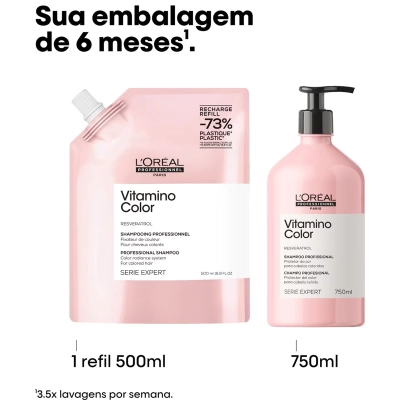 Shampoo Vitamino Color L'Oréal Professionnel Serie Expert Refil 500ml Produto Shampoo Vitamino Color L'Oréal Professionnel Serie Expert Refil 500ml