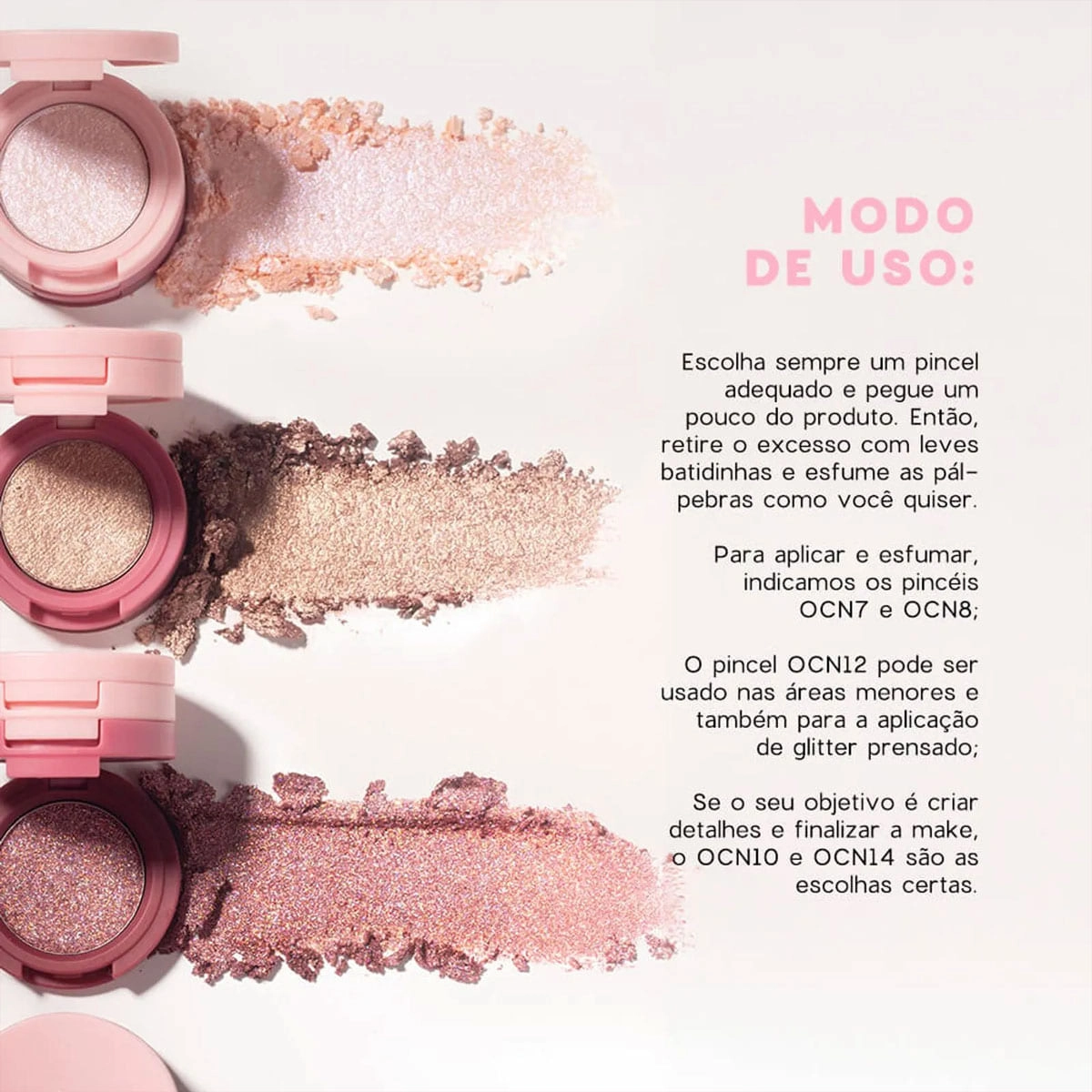 Produto: Kit Océane 4you Sombra Rose Sparkle Caneta Delineadora Color Neon Pink (2 produtos)