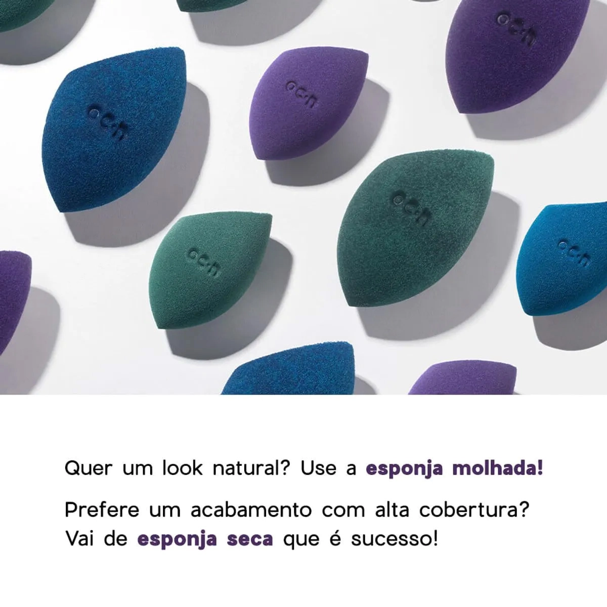 Esponja de Maquiagem Flat Blend Roxa Océane 1 Unidade Produto Esponja de Maquiagem Flat Blend Roxa Océane 1 Unidade