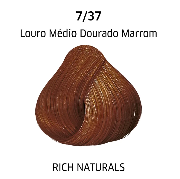 Produto: Coloração Permanente 7.37 Louro Médio Dourado Marrom Wella Professionals Color Perfect 60ml