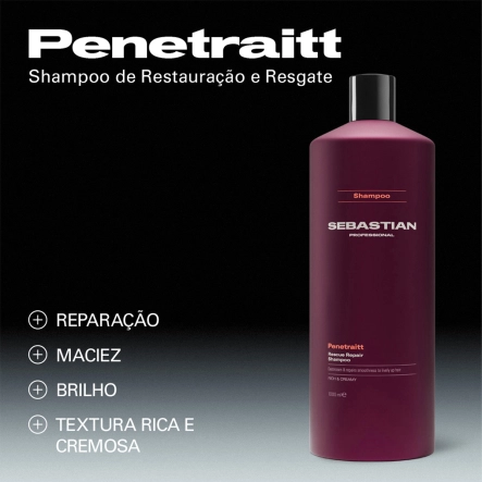 Produto: Kit Sebastian Professional Penetraitt - Shampoo Litro Condicionador e Mask (3 produtos)