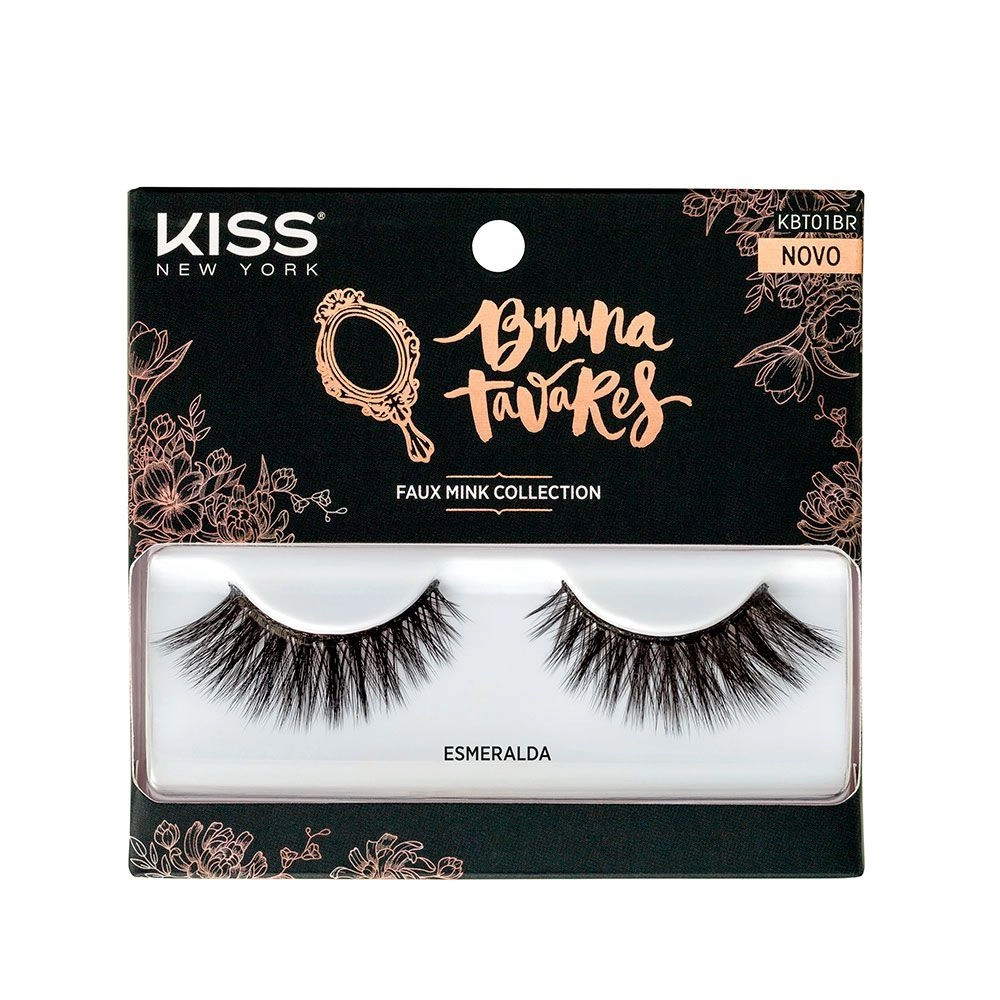 Cílios Postiços Inteiriços Kiss NY Bruna Tavares Esmeralda 1 Par Produto: Cílios Postiços Inteiriços Kiss NY Bruna Tavares Esmeralda 1 Par
