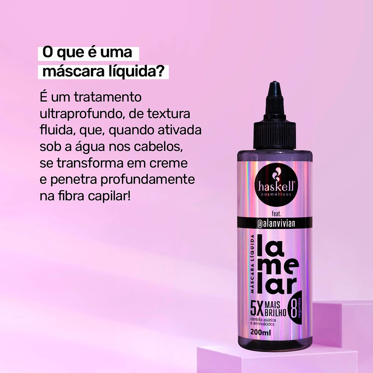 Produto: Kit Haskell Supermáscara Acidificante e Lamelar Máscara Líquida (2 produtos)