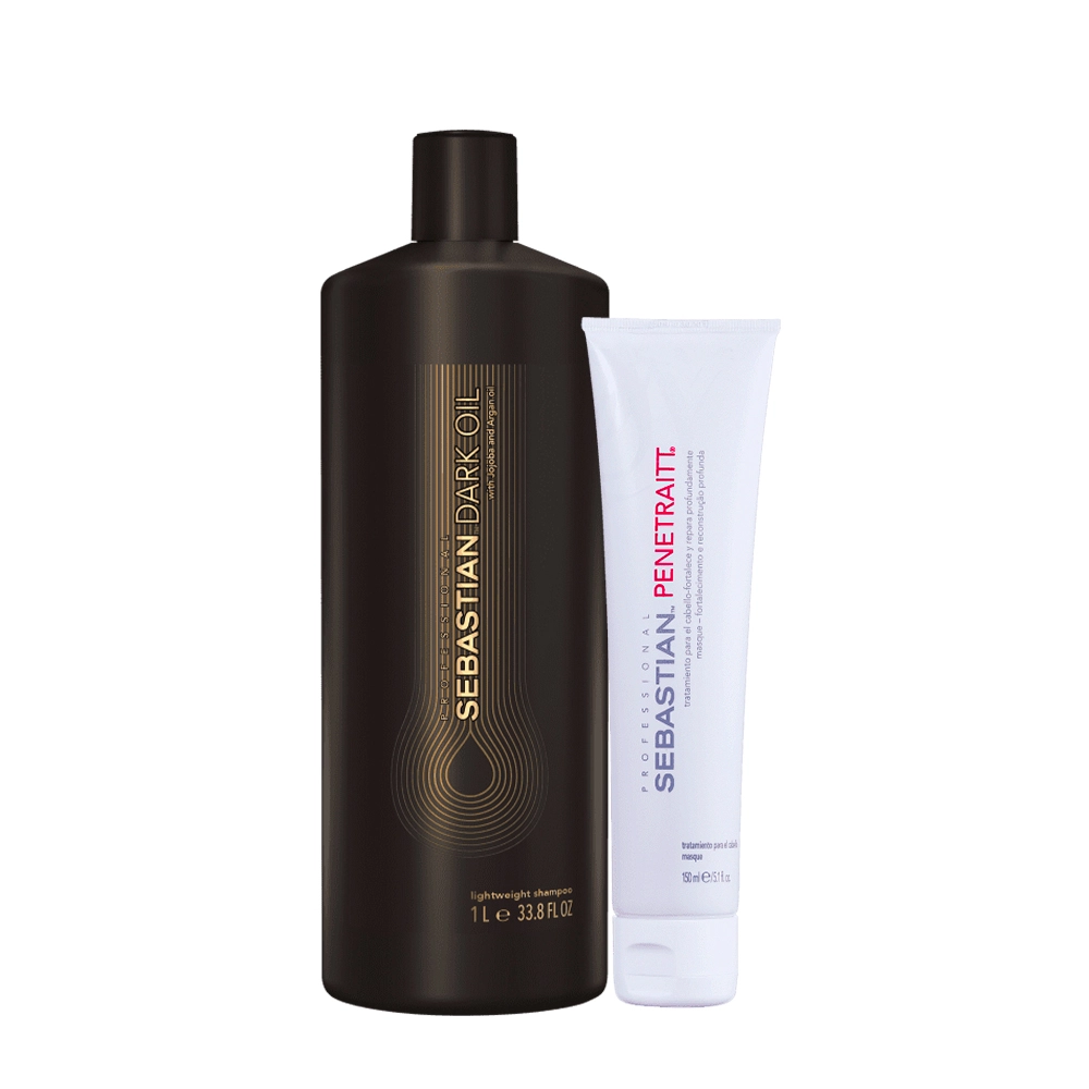 Produto: Kit Sebastian Penetraitt Dark Oil Shampoo Litro e Máscara (2 produtos)
