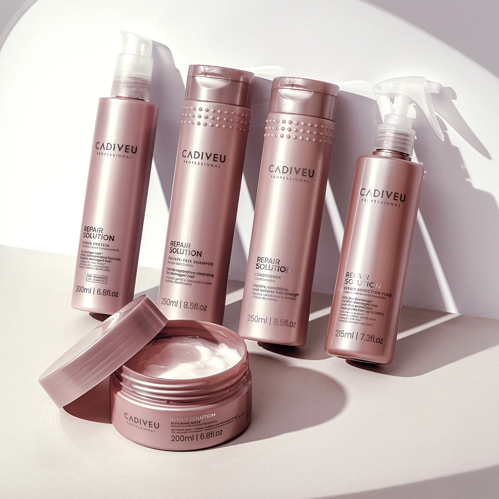 Produto: Kit Cadiveu Repair Solution Shampoo Sem Sulfato Condicionador Máscara Shot Proteína e Fluído (6 produtos)
