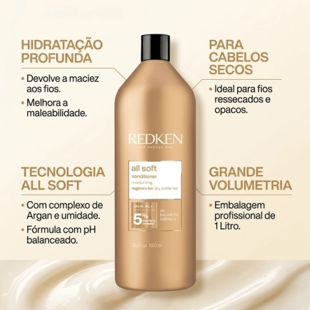 Produto Condicionador All Soft Redken All Soft 1 Litro