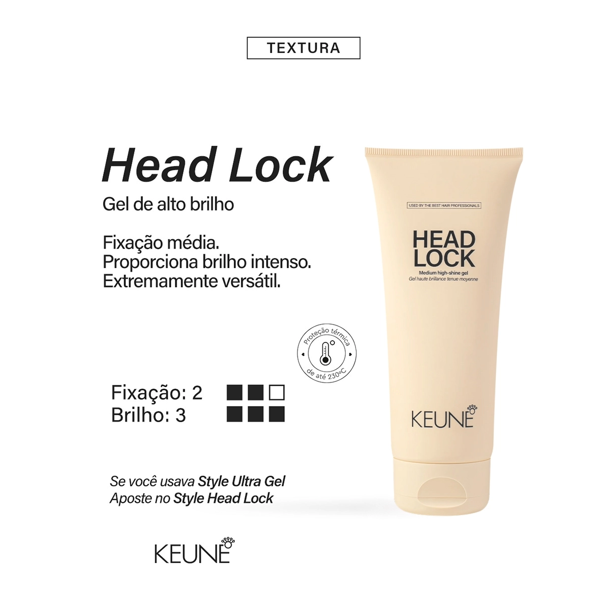 Produto: Gel Fixador Head Lock Keune Style 200ml