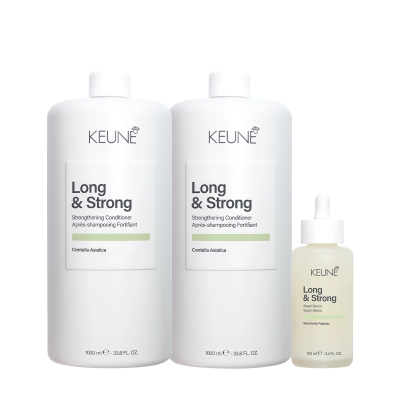 Produto Kit Keune Long & Strong Antiqueda e Crescimento Shampoo Condicionador e Super Sérum 3 Produtos