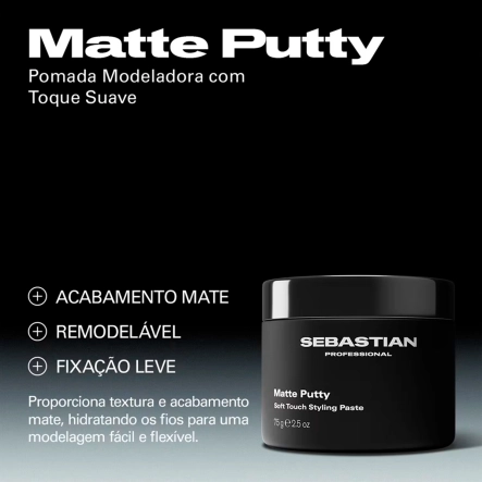 Produto: Sebastian Professional Matte Putty Soft Touch - Pasta Modeladora 75g