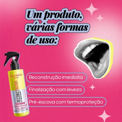 Produto Reconstrutor Finalizador Uso Indispensável Bio Extratus Be.use 210ml