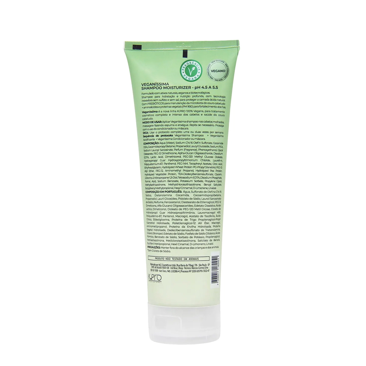 Produto: K.pro Moisturizer Veganíssima - Shampoo Sem Sal 240ml