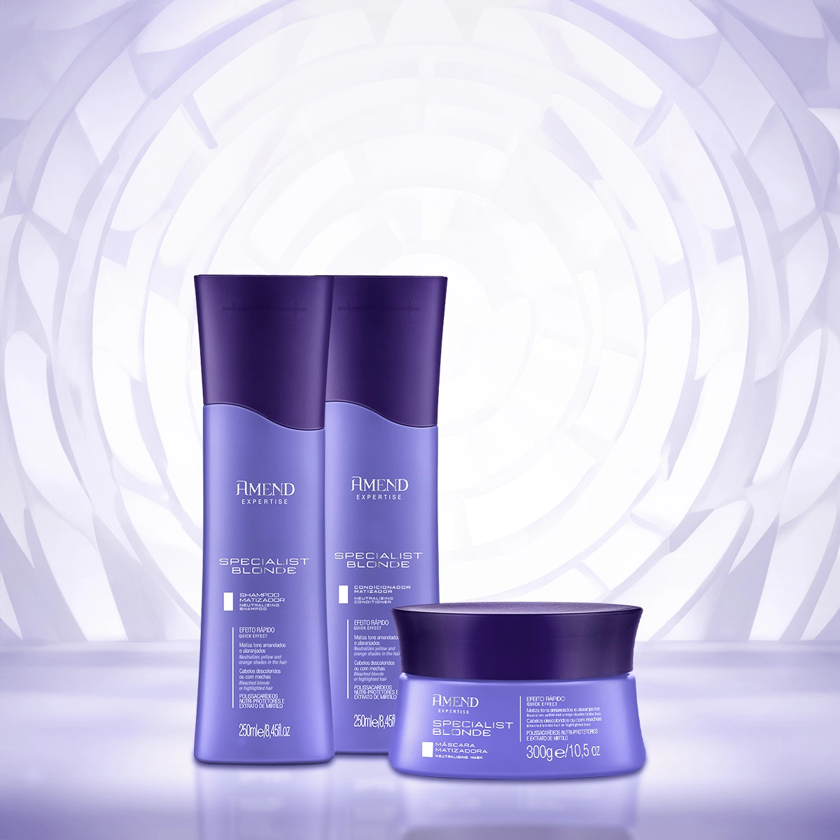 Produto: Kit Amend Specialist Blonde Shampoo Condicionador Máscara e Fluído Antiumidade (4 produtos)