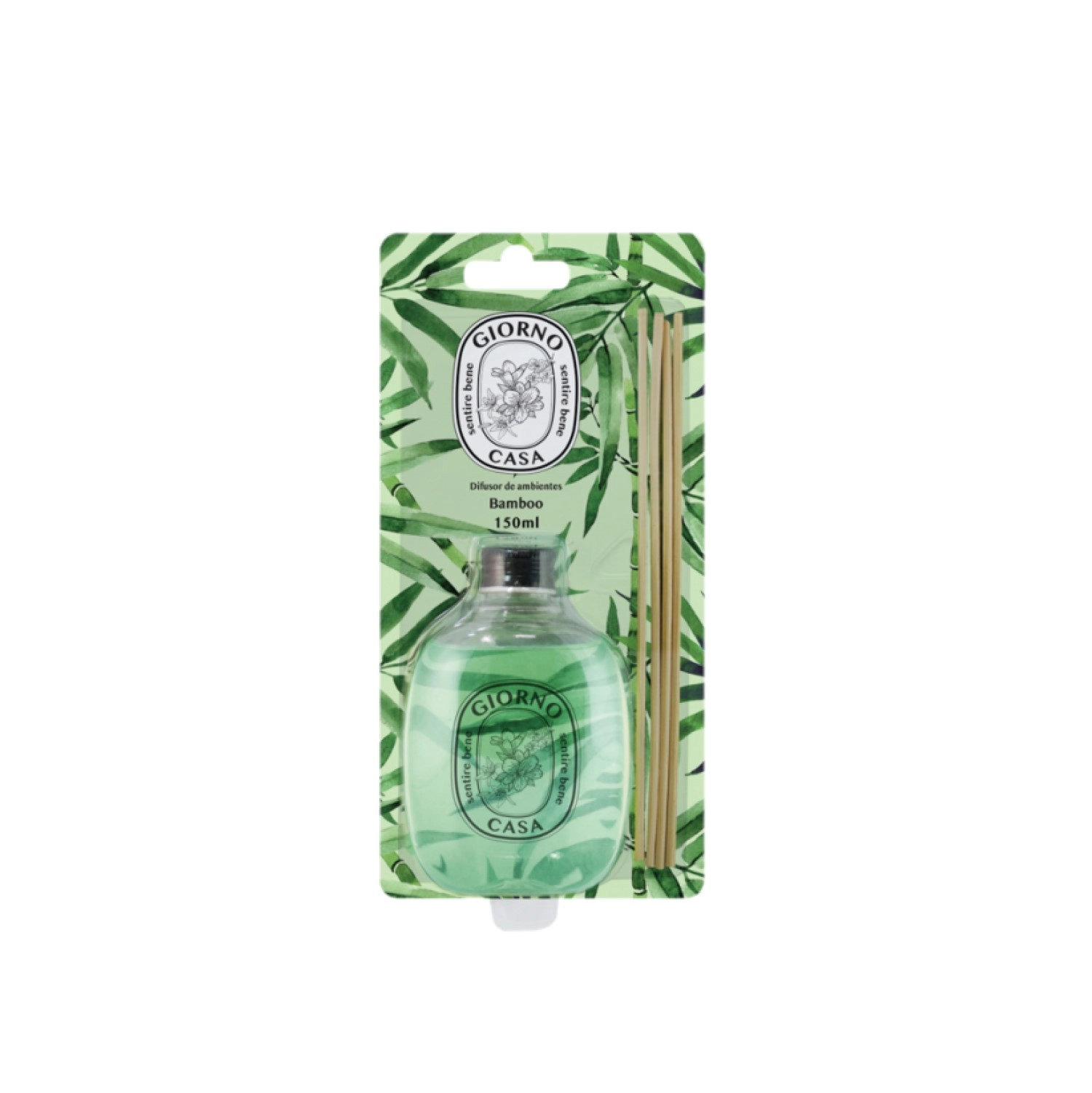 Produto: Kit Giorno Casa Sentire Bene Bamboo Difusor Sabonete Líquido e Home Spray