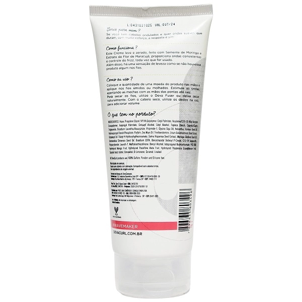 Produto: Deva Curl Wave Maker Creme de Definição Ultra Leve 180ml