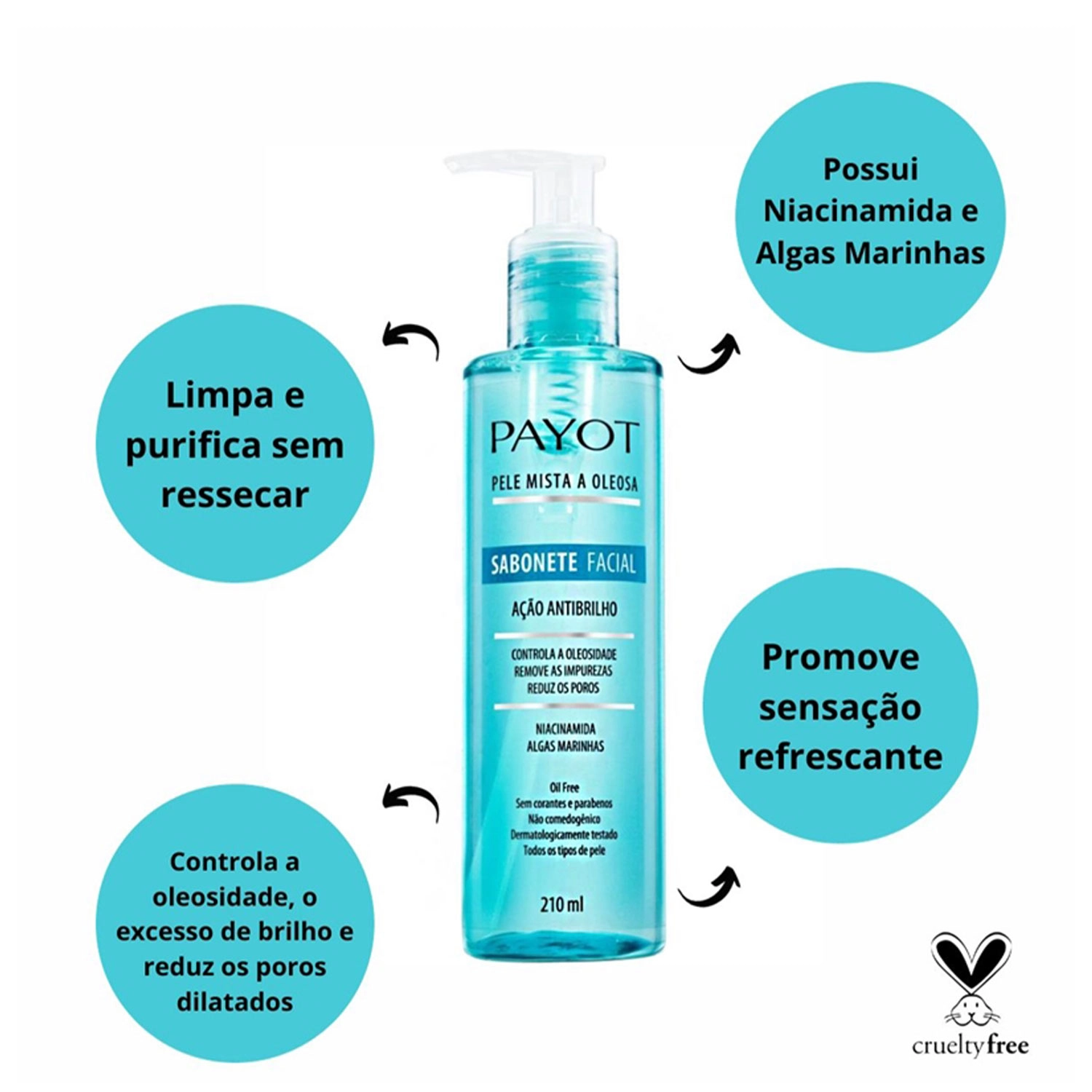 Produto: Sabonete Líquido Facial Ação Antibrilho Payot 210ml