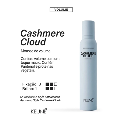Produto Mousse Volumador Cashmere Cloud Keune Style 200ml