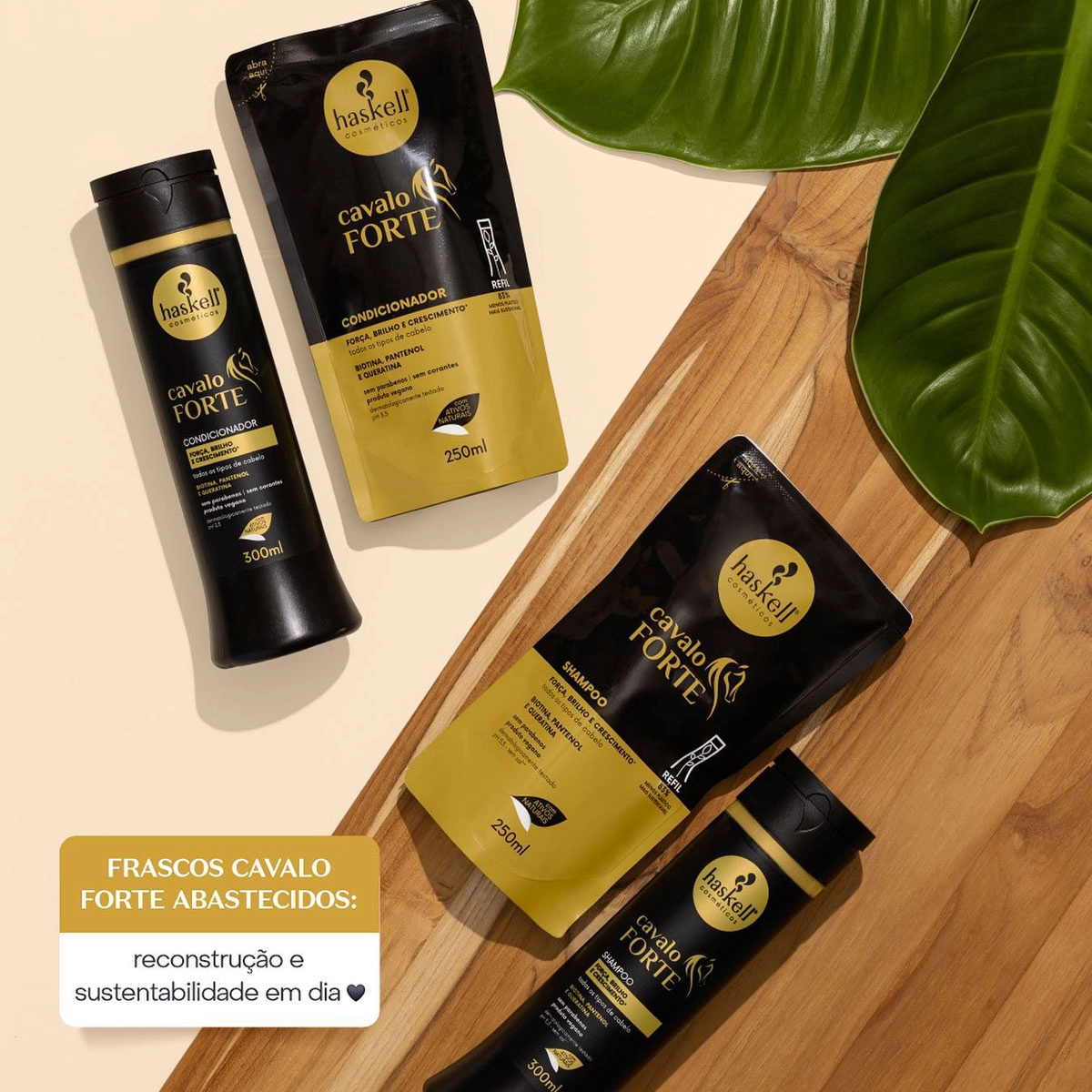 Produto: Kit Haskell Cavalo Forte Shampoo Condicionador e Tônico (3 produtos)