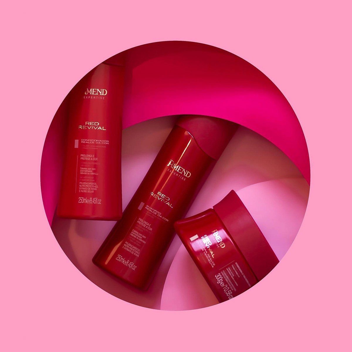 Produto: Kit Amend Red Revival Realce da Cor Shampoo Condicionador Máscara e Reparador de Pontas (4 Produtos)