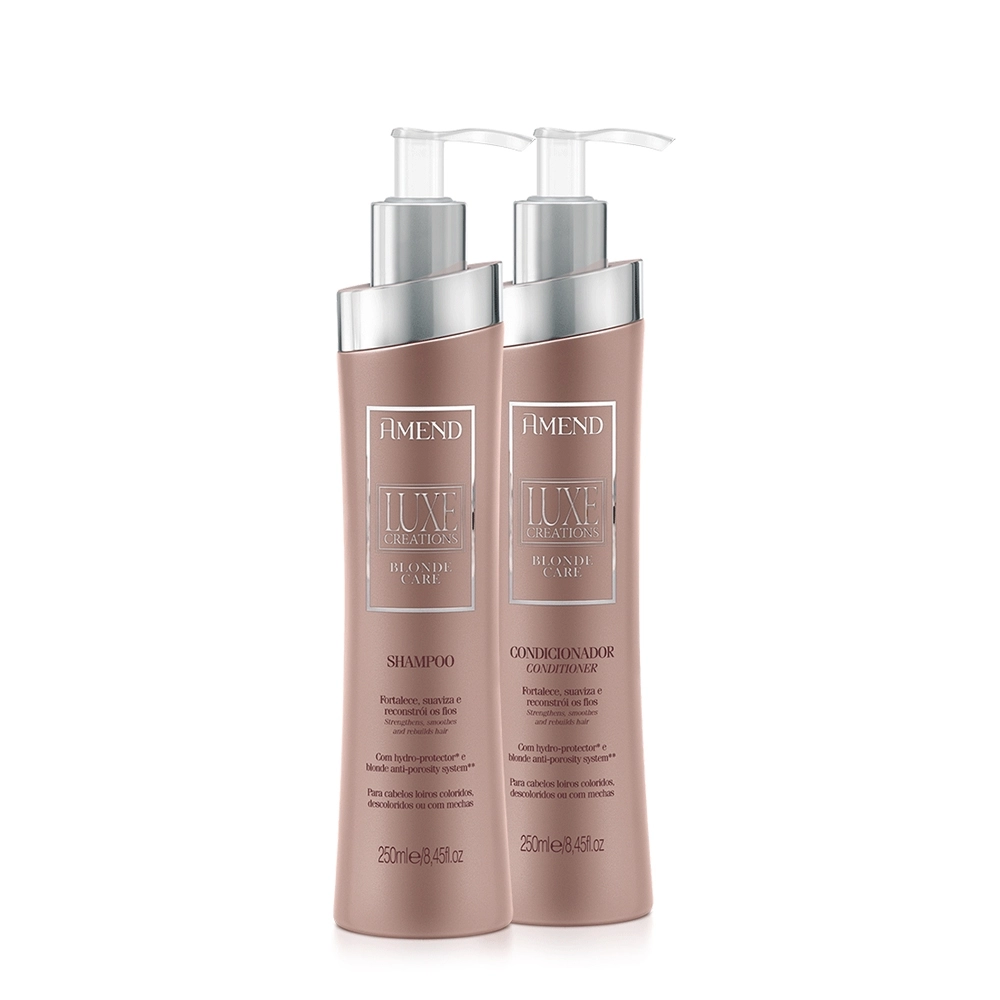 Produto: Kit Amend Luxe Creations Blonde Care Shampoo Condicionador e Leave-in (3 produtos)
