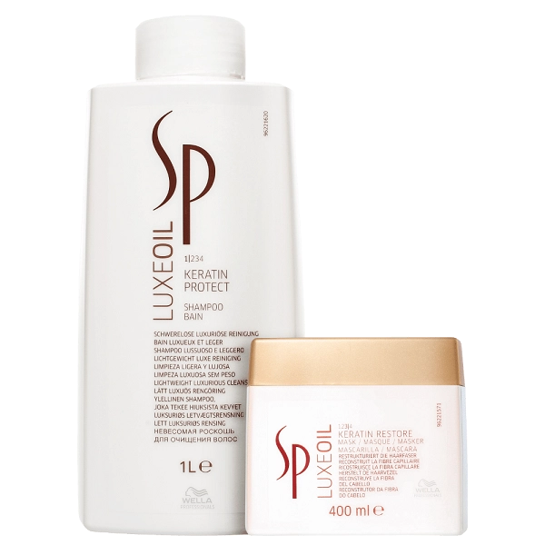 Produto: SP System Professional Luxe Oil Keratin Restore Kit Shampoo 1L Mascara 400ml 2 Produtos