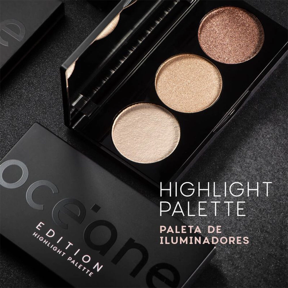 Produto: Kit Océane Edition Palenta Hightlight + Caneta Line My Eyes e Sombra Galaxy (3 produtos)