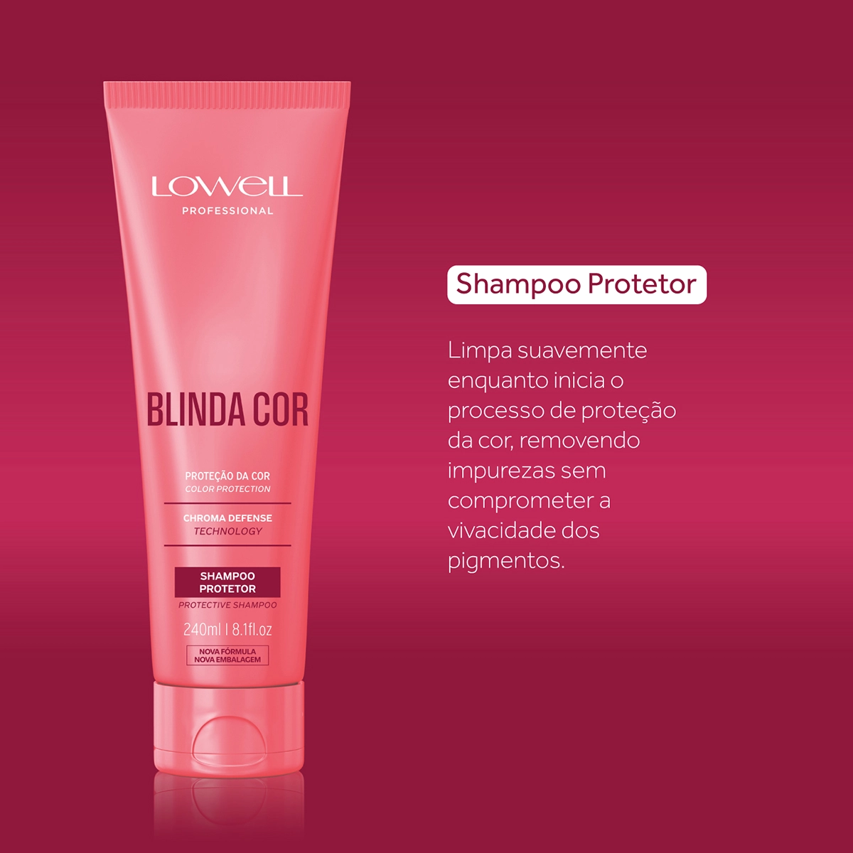 Produto: Shampoo Blinda Cor Lowell 240ml