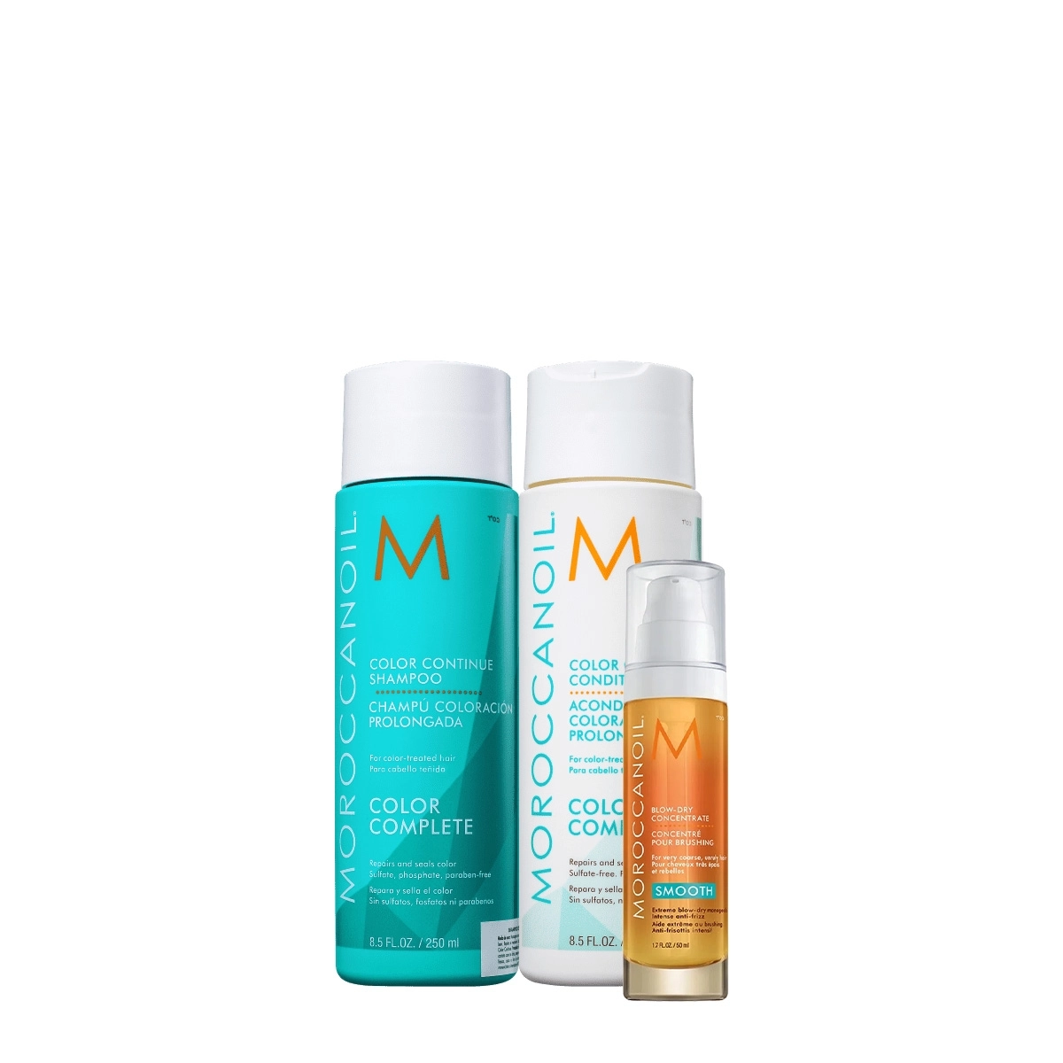 Kit Moroccanoil Color Complete Color Continue Shampoo Condicionador e Acelerador de Secagem (3 produtos) Produto: Kit Moroccanoil Color Complete Color Continue Shampoo Condicionador e Acelerador de Secagem (3 produtos)